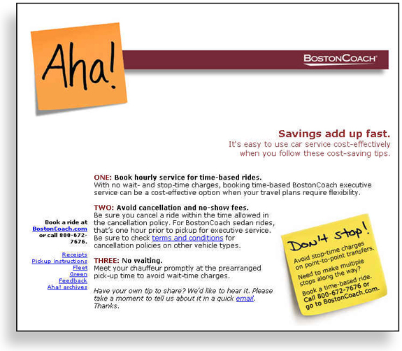 Cost-saving tips email